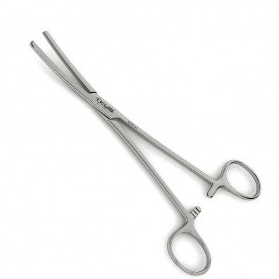 8 1/4" Curved Pile Forceps, Buie Clamp