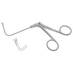Inner-Flow Suction Forceps Curved Up Angled Shaft 3.5mm