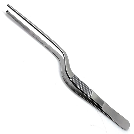 Jacobson Bayonet Forceps – Blunt Tips – 7.25″