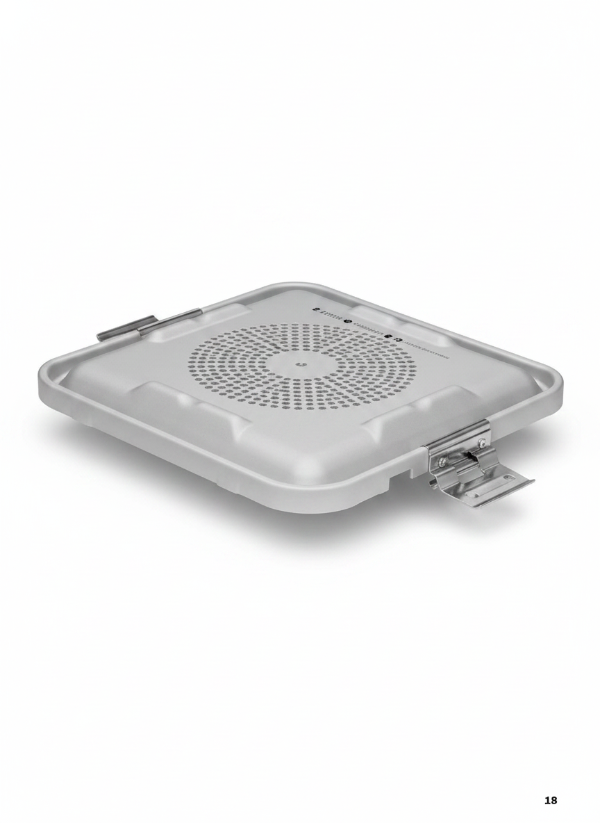 1/2 Half-Size Perforated Sterilization Container Lid