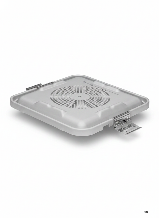 1/2 Half-Size Perforated Sterilization Container Lid