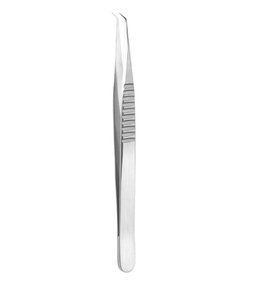 Micro Jewelers Forceps – 0.3mm Tips, Angled 45° w/ Platform