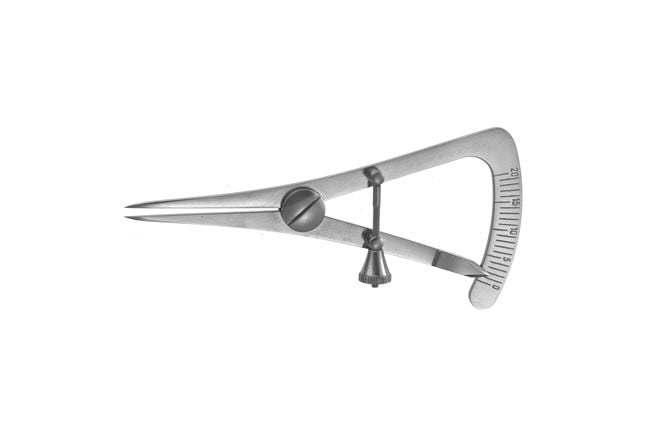Titanium Castroviejo curved caliper with 20mm spread