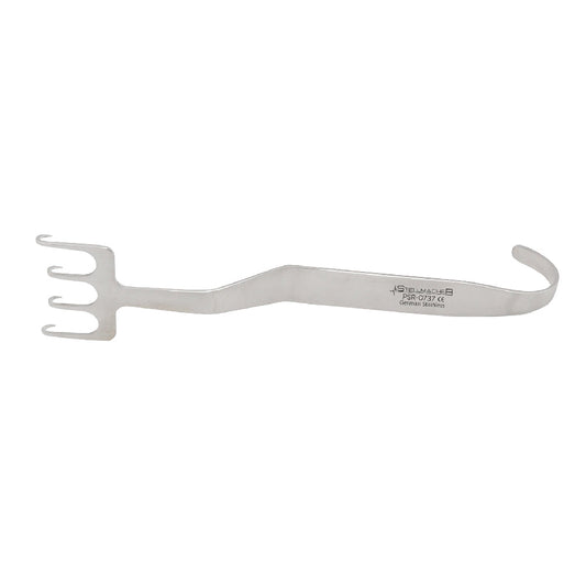 Freeman retractor 18 cm with 4 sharp prongs and 22 mm wide blade