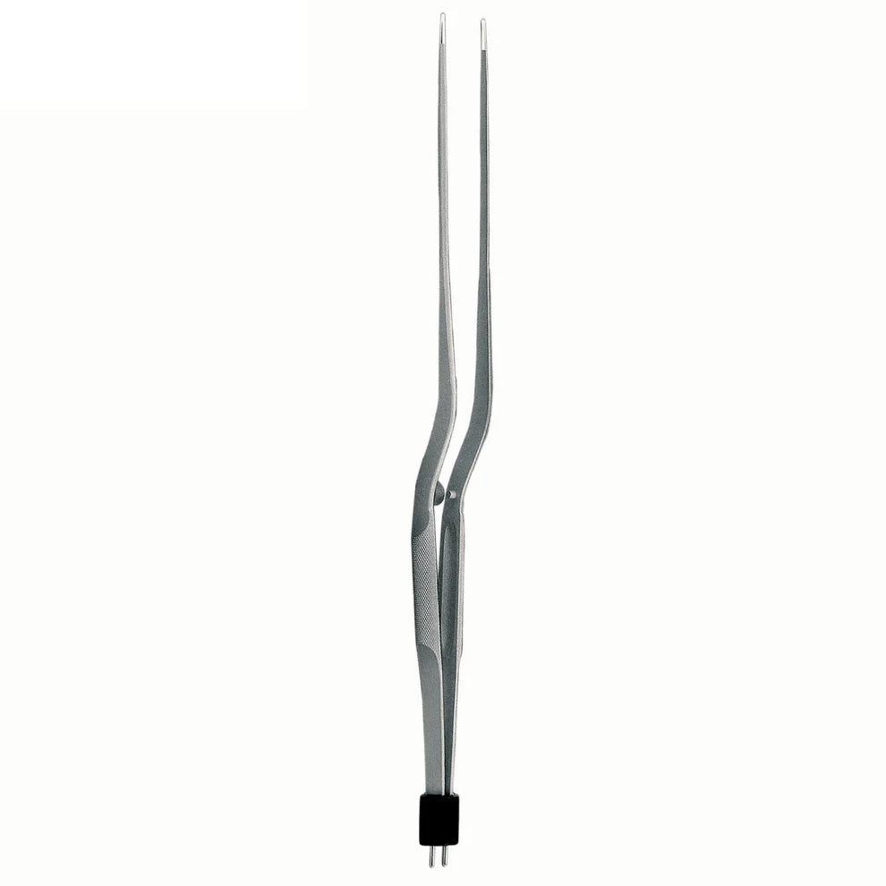 Rhoton-Type Bayonet Bipolar Forceps (Titanium, Insulated, Round Handle, 1mm Tip)