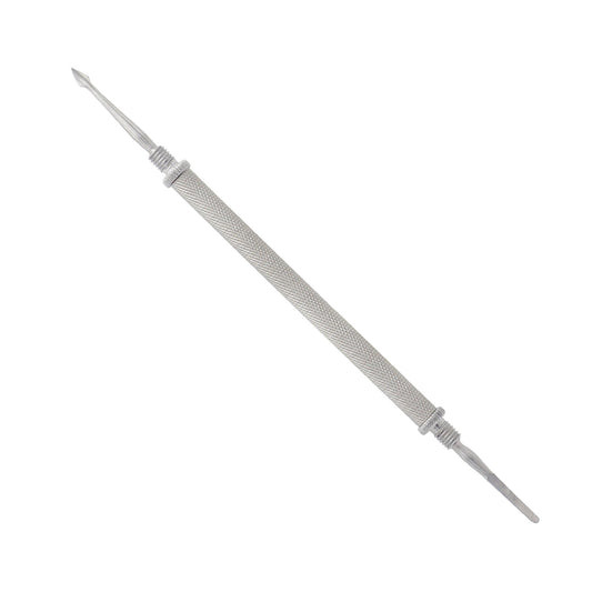 Francis foreign body needle, angled with flag-shaped tip