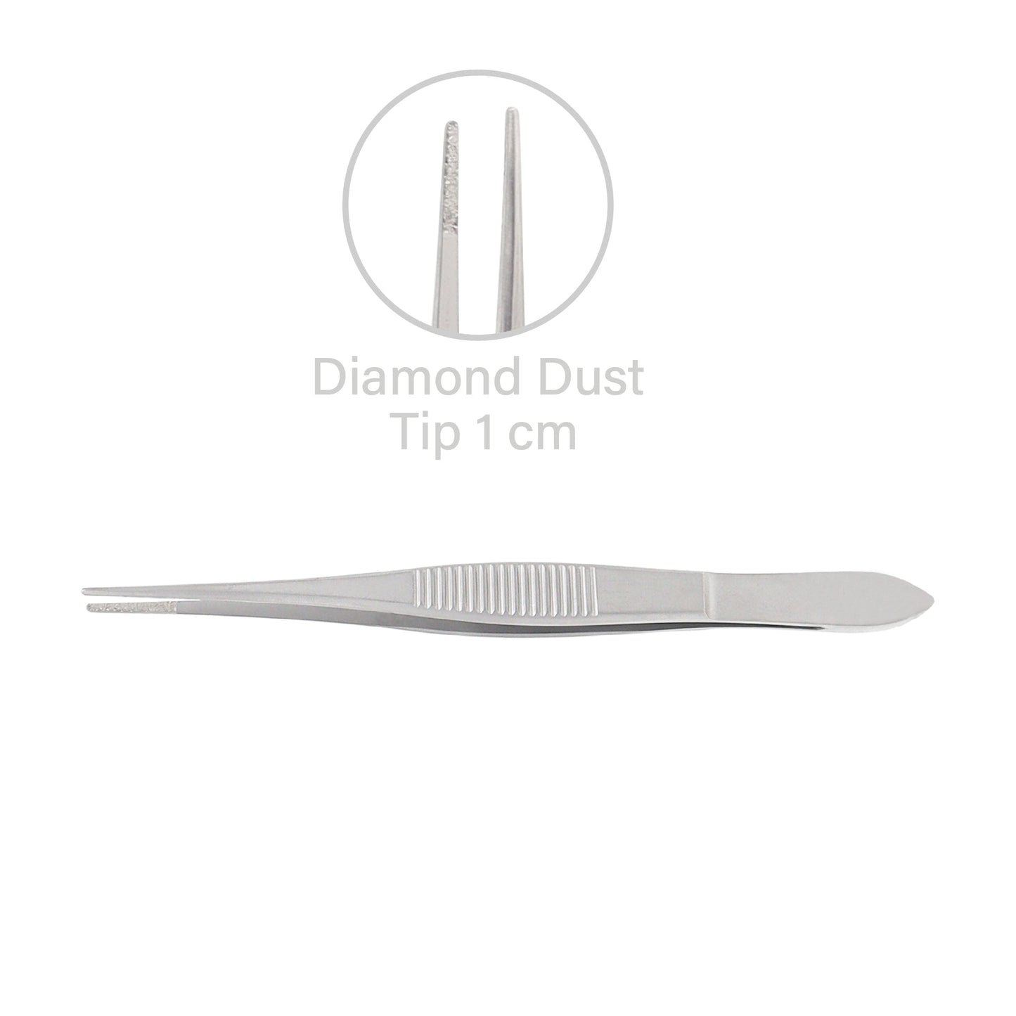 Micro ring forceps with diamond-dusted jaw, 18 cm