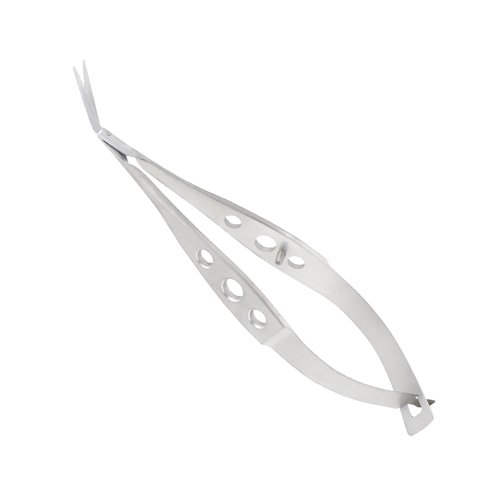Stern-Gills capsulotomy scissors angled forward, sharp tips, 10mm, titanium