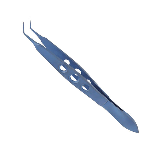 Hoffer-McPherson angled suturing forceps with 1x2 teeth and tying platform
