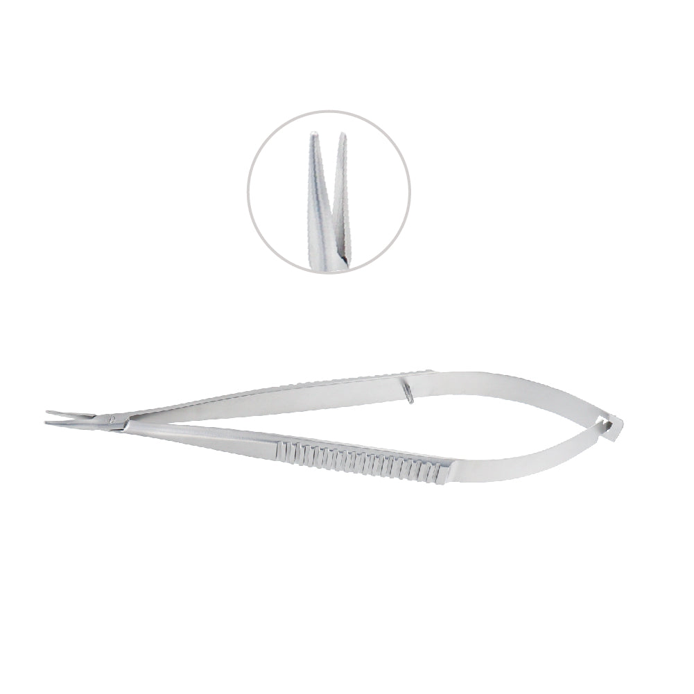 Titanium needle holder straight without catch