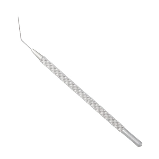 Jaffe IOL spatula 10mm with 0.5mm flat smooth tip, titanium