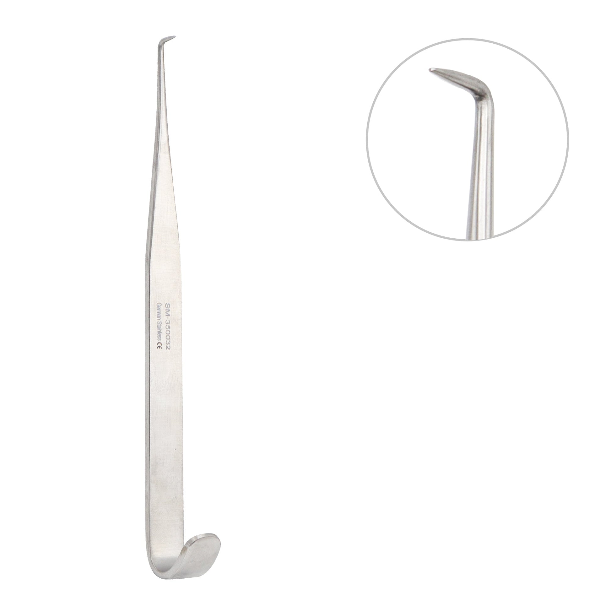 Bose trachea hook, left curve, 16cm, surgical steel