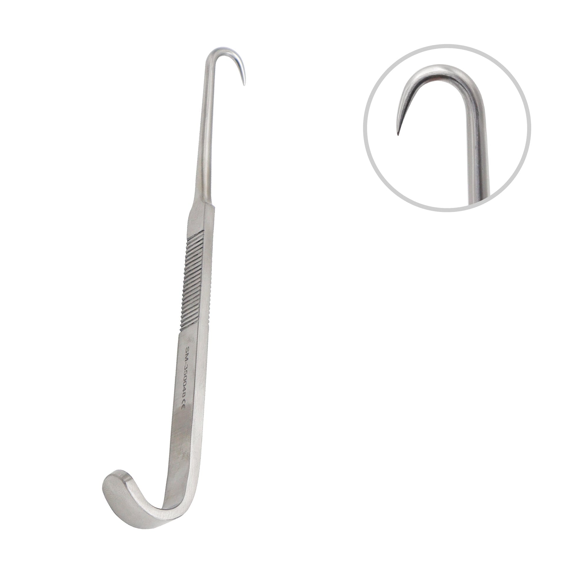 Iterson tracheal hook, pointed, 16 cm
