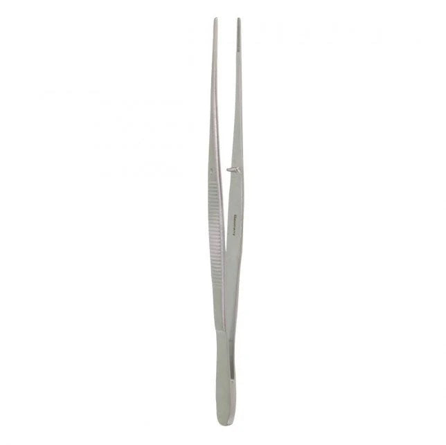 Semkin Dressing Forceps, size 6  serrated, curved