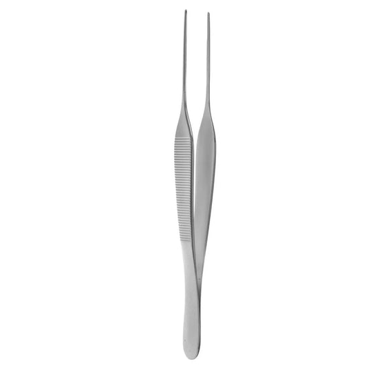 6" Broli-Adson Forceps, 1.2 mm Curved Serrated Points 