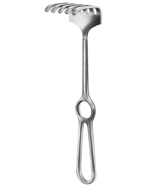 The Israel Retractor is a 6 prng blunt that measures 2 3/4" wide by 1 5/8" deep