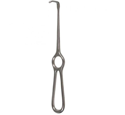 The Kocher-Langenbeck Retractor measures 8 1/2 x 15 mm