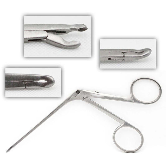 Wullstein-House Cup Forceps – Jaws Curved Left