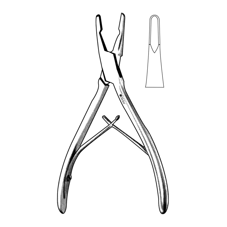 Jansen bone rongeur with straight jaws, 17 cm
