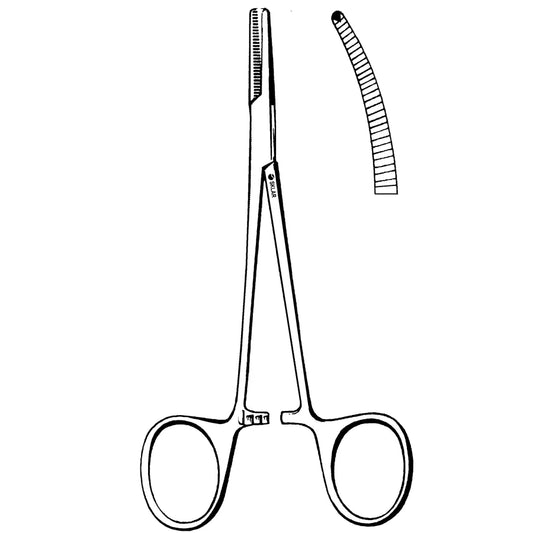 Halsted-Mosquito hemostatic forceps, 1x2 teeth, curved