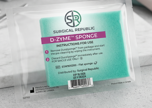 Pre-Soaked Enzymatic Tubular Cleaning Sponge