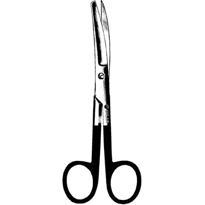 Operating scissors sharp/sharp curved