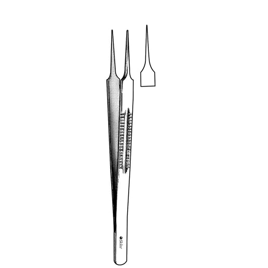 LAZAR micro suture tying forceps 155mm with 0.5mm tip