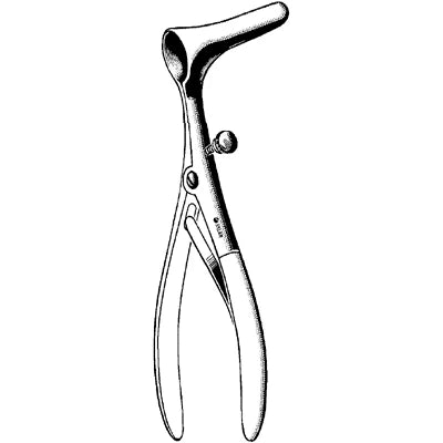 Killian nasal speculum with long parallel blades, stainless steel
