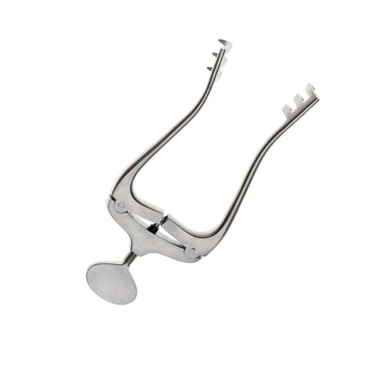 Jansen Mastoid Retractor with three prongs and four shrp