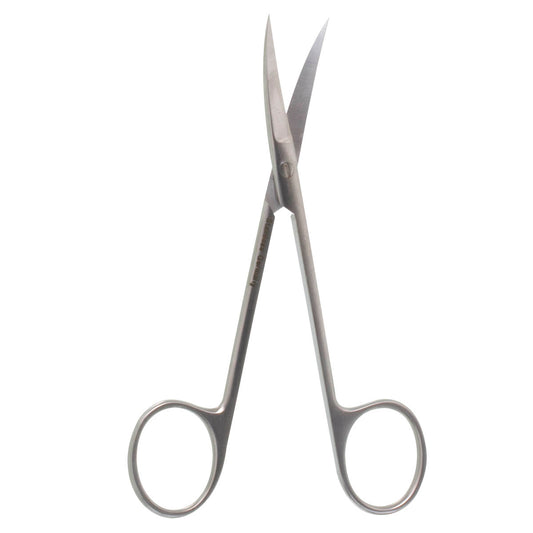 4 5/8" Plastic Scissors with Curved Pointed Blades.
