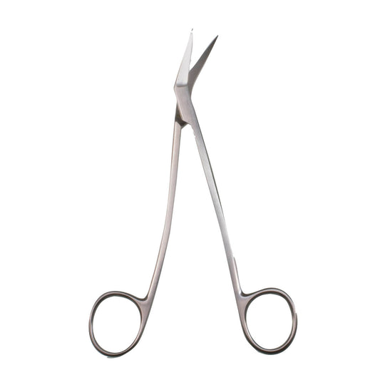 6 1/2 Locklin scissors with angled serrated open shanks.