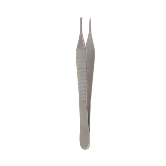4 3/4" Adson Tissue Forceps with 1x2 Teeth, Serrated
