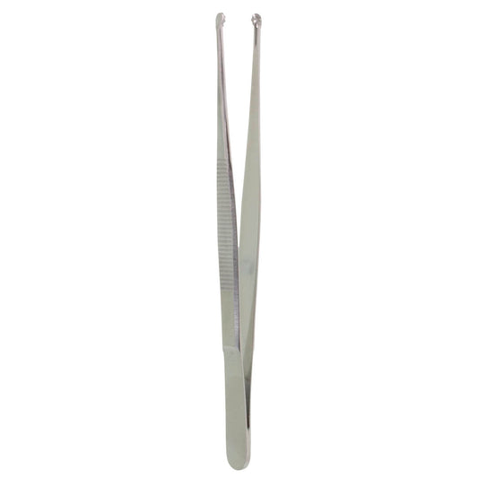 6" Selman Tissue Forceps, Spherical Cup with Teeth