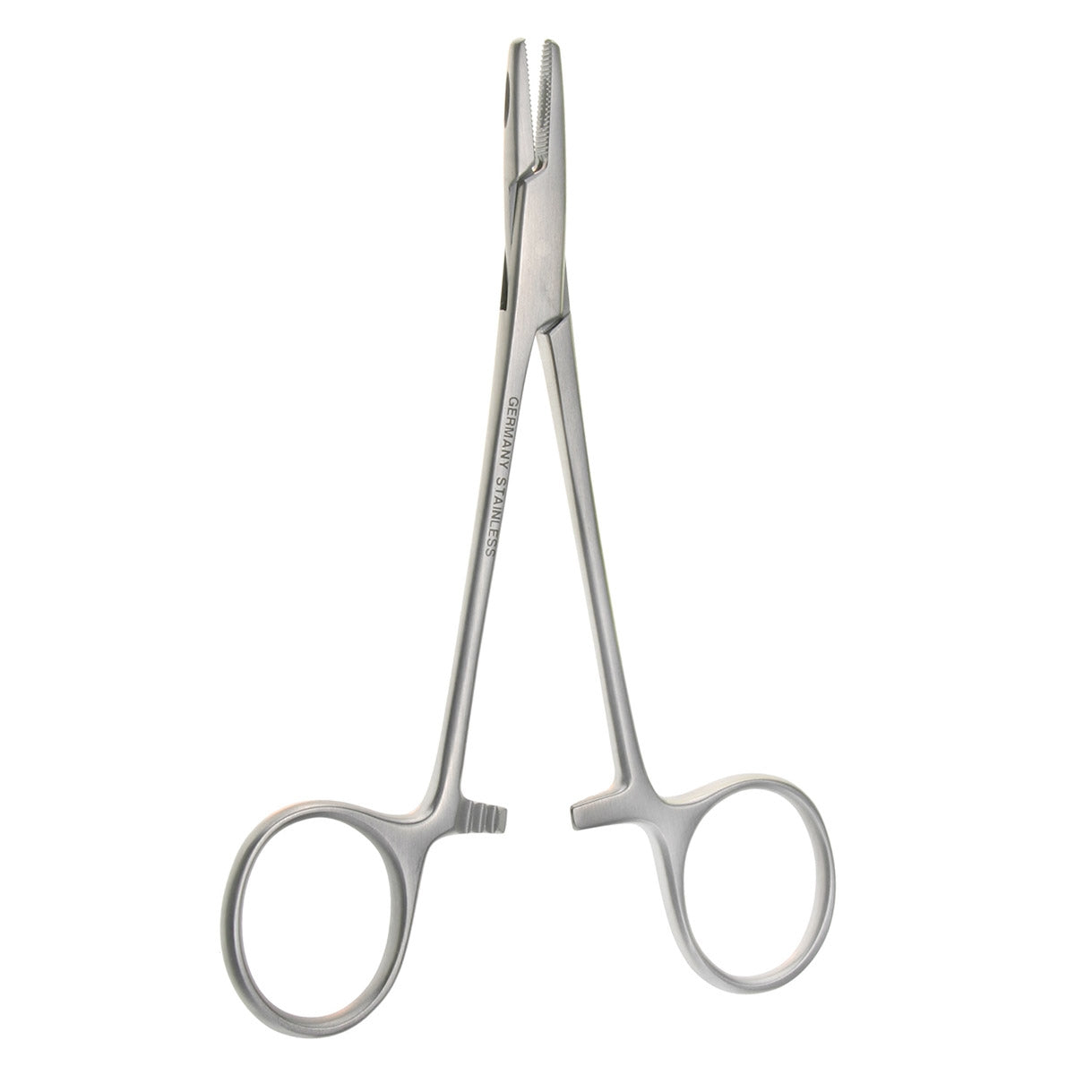 5" Collier Needle Holder with Serrated Fenestrated Jaw