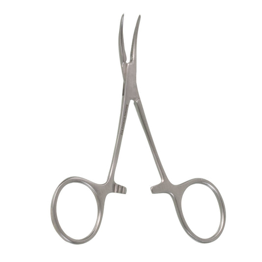 3 1/2" Micro Hartman Artery Forceps, Very Thin, Curved