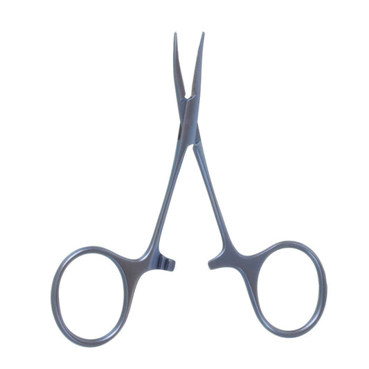 3 1/2" Curved Titanium Hartman Mosquito Hemostatic Forceps