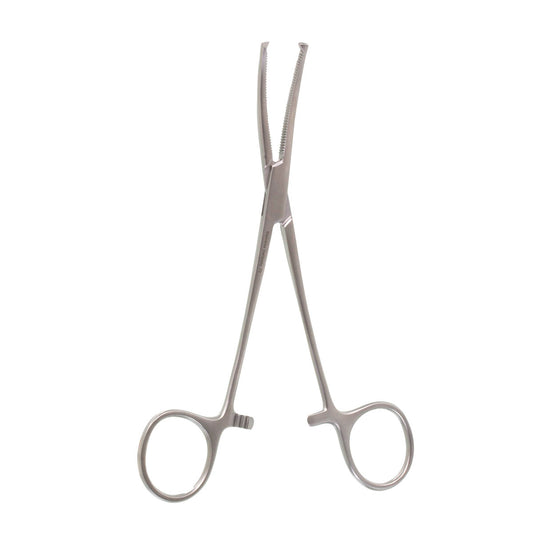 6 1/4" Rochester-Ochs Hemostatic Forceps, Curved, 1 1/2 Teeth