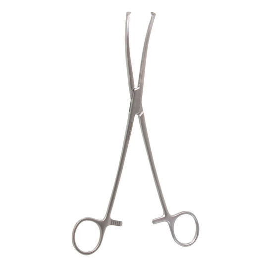 9 1/2" Rochester-Ochs Hemostatic Forceps, Curved, 1 1/2 Teeth