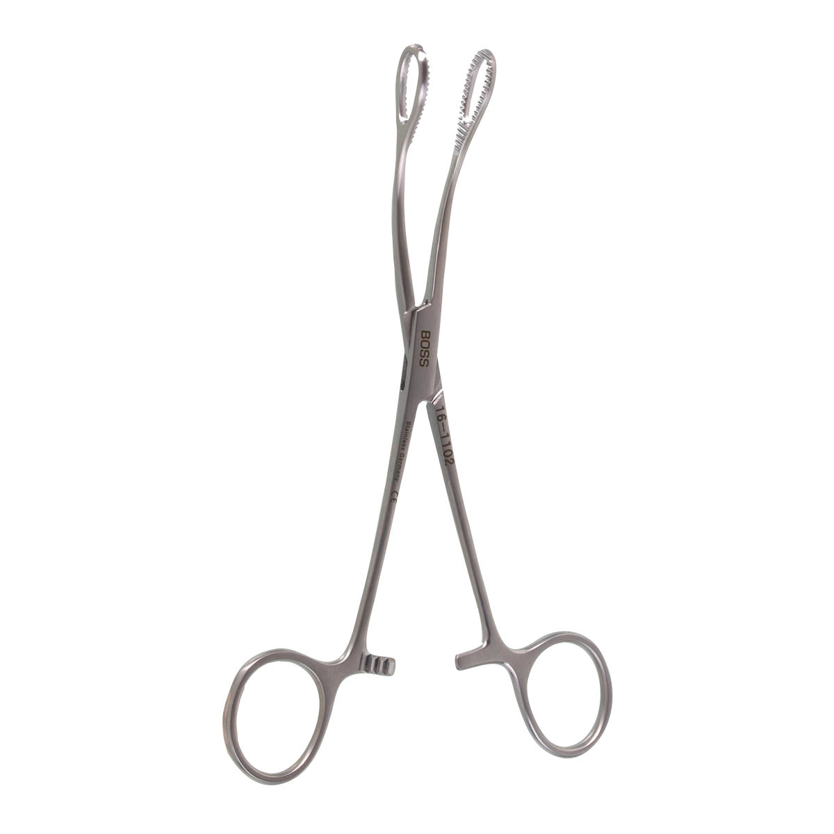7" Foerster Sponge Forceps, Curved, Serrated Jaw