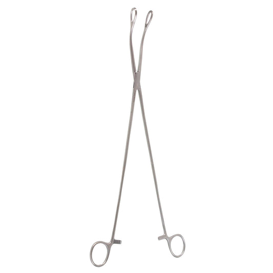 14" Forester Sponge Forceps with Curved, Serrated Edges