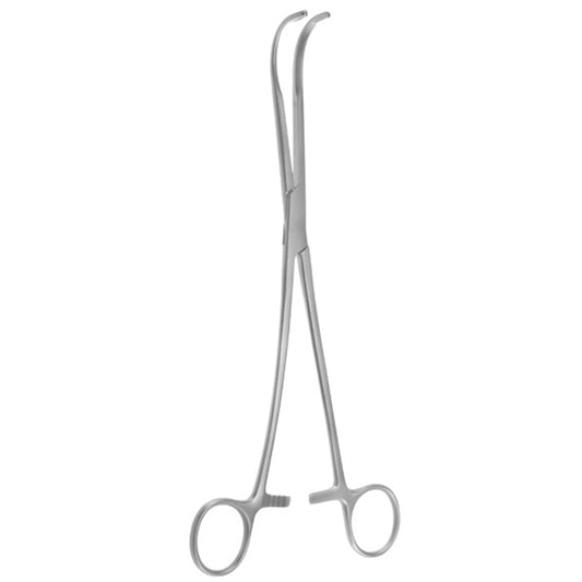 The Semb Dissector Lig Forceps measure 9 1/2 inches and have strongly curled jaws.