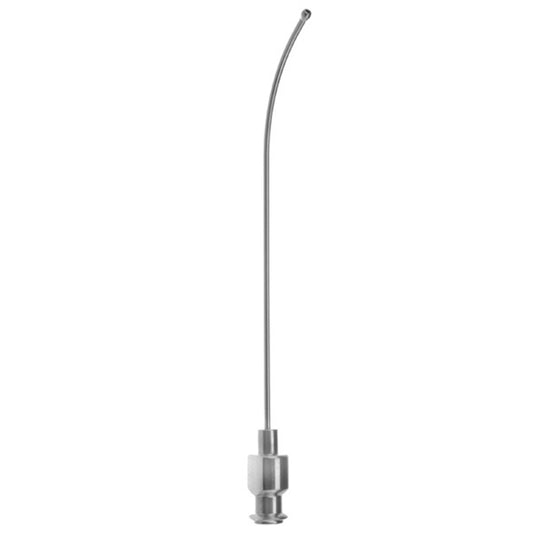 Suction Needle  olive tip curved 1.2x80mm