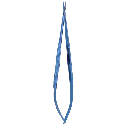 7 1/4 LighTouch Needle Holder  round handle titanium