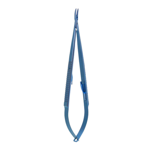 7 1/4" LightTouch Streamline Needle Holder (Lock, curved)