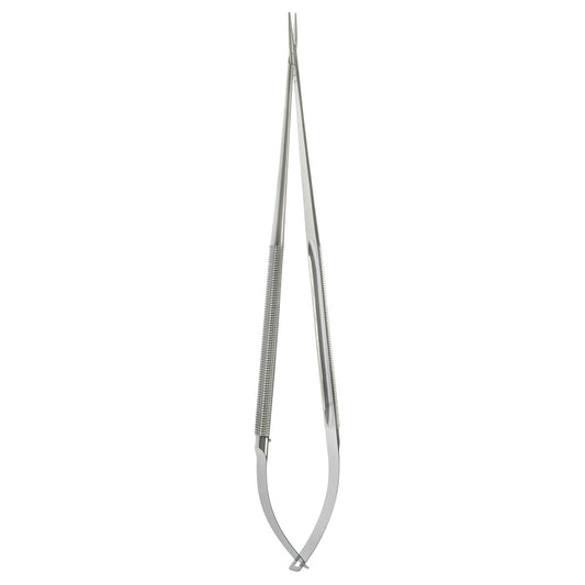 9 1/8 FineTouch Micro Needle Holder  straight long knurl