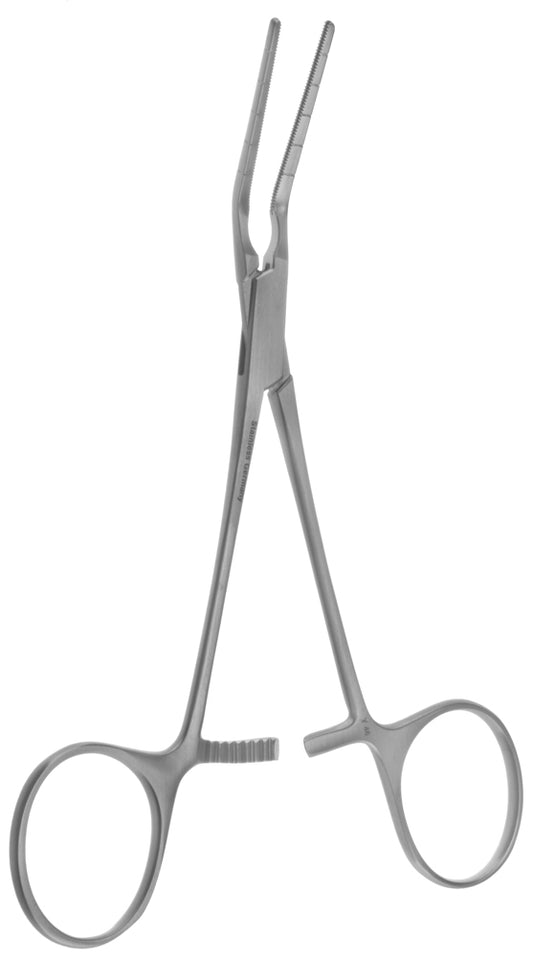 5 1/4 Cooley Pediatric Clamp ; straight shanks angled jaw