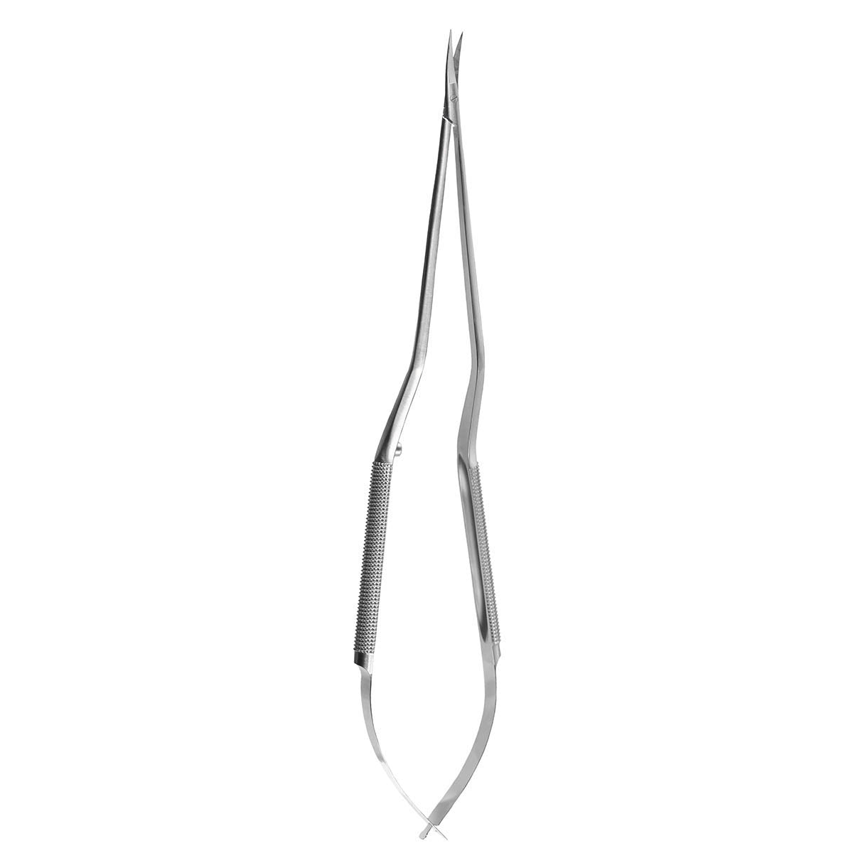 Micro Scissors  round handle 8.5cm shaftñ curved blades