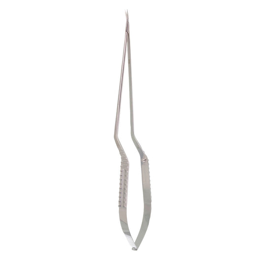 Micro Bay Scissors  serrated blunt curved up 10 1/4