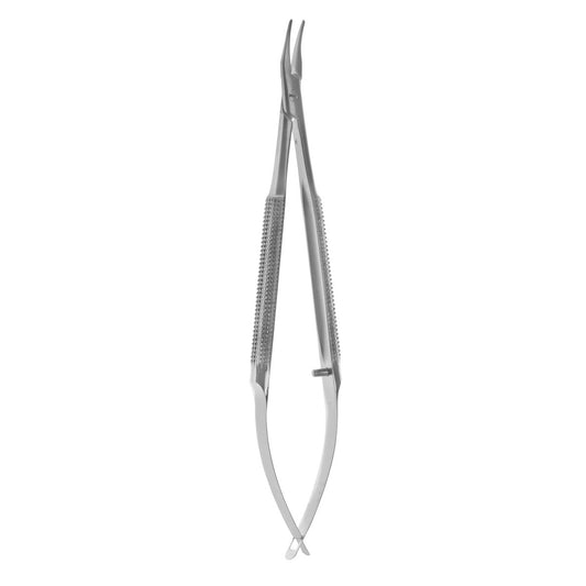 Baby Barraquer Needle Holder  curved w/o lock 94mm