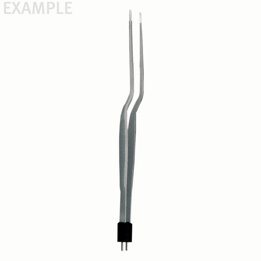 Malis-Style Bayonet Bipolar Forceps, insulated, 1.5mm tip,